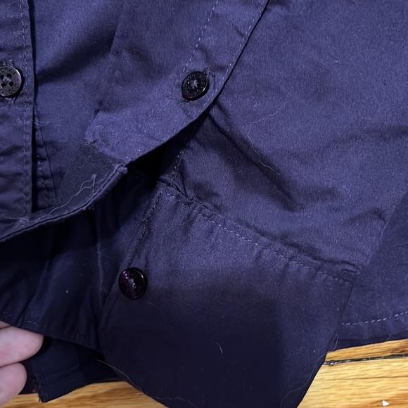 George- long sleeve plum button down dress shirt- like new - Picture 4 of 10